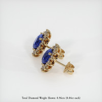 <span>4.00</span>&nbsp;<span class="tooltip-light">Ct.Tw.<span class="tooltiptext">Total Carat Weight</span></span> Sapphire Earrings, 14K Yellow Gold 2