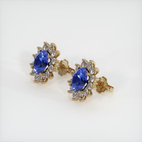 <span>4.00</span>&nbsp;<span class="tooltip-light">Ct.Tw.<span class="tooltiptext">Total Carat Weight</span></span> Sapphire Earrings, 14K Yellow Gold 3