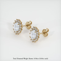 <span>4.32</span>&nbsp;<span class="tooltip-light">Ct.Tw.<span class="tooltiptext">Total Carat Weight</span></span> White Sapphire Earrings, 14K Yellow Gold 2