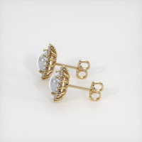 <span>4.32</span>&nbsp;<span class="tooltip-light">Ct.Tw.<span class="tooltiptext">Total Carat Weight</span></span> White Sapphire Earrings, 14K Yellow Gold 3