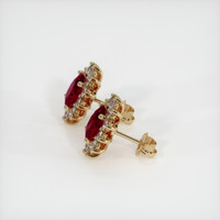 <span>3.21</span>&nbsp;<span class="tooltip-light">Ct.Tw.<span class="tooltiptext">Total Carat Weight</span></span> Ruby Earrings, 14K Yellow Gold 3