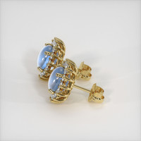 <span>12.29</span> <span class="tooltip-light">Ct.Tw.<span class="tooltiptext">Total Carat Weight</span></span> Blue Sapphire Earrings, 14K Yellow Gold 3