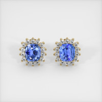 <span>1.79</span>&nbsp;<span class="tooltip-light">Ct.Tw.<span class="tooltiptext">Total Carat Weight</span></span> Sapphire Earrings, 14K Yellow Gold 1