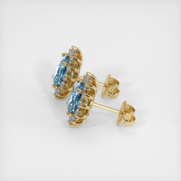 2.95 Ct.Tw. Gemstone Earrings, 14K Yellow Gold 3
