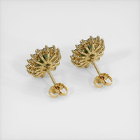 1.59 Ct.Tw. Bluish Green Sapphire Earrings, 14K Yellow Gold 4