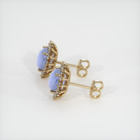 <span>10.77</span> <span class="tooltip-light">Ct.Tw.<span class="tooltiptext">Total Carat Weight</span></span> Purplish Blue Sapphire Earrings, 18K Yellow Gold 3