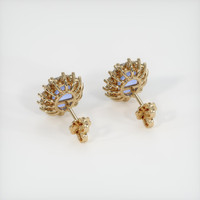 <span>10.77</span> <span class="tooltip-light">Ct.Tw.<span class="tooltiptext">Total Carat Weight</span></span> Purplish Blue Sapphire Earrings, 18K Yellow Gold 4