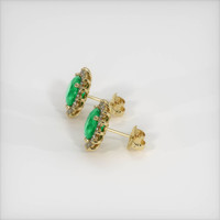 Emerald Earrings 5.37 Ct.Tw.Total Carat Weight, 18K Yellow Gold Preview