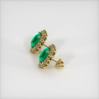 <span>2.46</span>&nbsp;<span class="tooltip-light">Ct.Tw.<span class="tooltiptext">Total Carat Weight</span></span> Emerald Earrings, 18K Yellow Gold 3