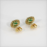 <span>1.45</span>&nbsp;<span class="tooltip-light">Ct.Tw.<span class="tooltiptext">Total Carat Weight</span></span> Emerald Earrings, 18K Yellow Gold 4