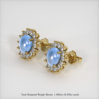 <span>12.29</span>&nbsp;<span class="tooltip-light">Ct.Tw.<span class="tooltiptext">Total Carat Weight</span></span> Sapphire Earrings, 18K Yellow Gold 2