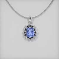 5.01 Ct. Sapphire Pendant, 14K White Gold 1