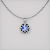 5.03 Ct. Sapphire Pendant, 14K White Gold 1