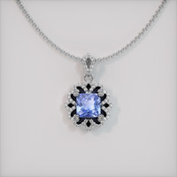 5.03 Ct. Sapphire Pendant, 18K White Gold 1