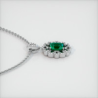 1.90 Ct. Emerald  Pendant - 18K White Gold