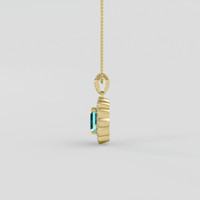 3.42 Ct. Emerald Pendant, 18K Yellow Gold 3