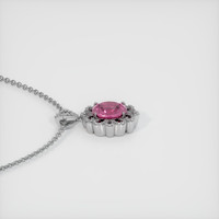 3.17 Ct. Sapphire Pendant, 14K White Gold 3