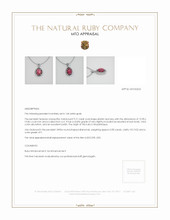 Ruby Pendant 9.21 Ct. 14K White Gold Appraisal