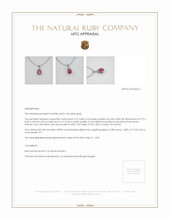 Ruby Pendant 6.23 Ct. 14K White Gold Appraisal