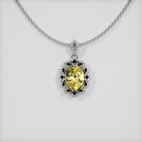 2.22 Ct. Sapphire Pendant, 14K White Gold 1