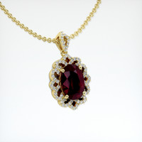 5.92 Ct. Gemstone Pendant, 14K Yellow Gold 2