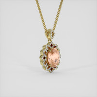 2.25 Ct. Padparadscha Sapphire Pendant, 14K Yellow Gold 2