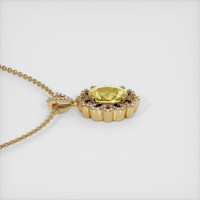 2.22 Ct. Sapphire Pendant, 14K Yellow Gold 3
