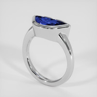2.51 Ct. Blue Sapphire Ring, Platinum 950 2