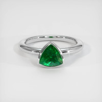 1.42 Ct. Emerald   Ring, Platinum 950 1