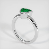 1.42 Ct. Emerald   Ring, Platinum 950 2