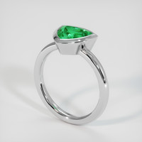 1.71 Ct. Emerald Ring, Platinum 950 2