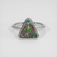 3.25 Ct. Multi Color Opal Ring, Platinum 950 1