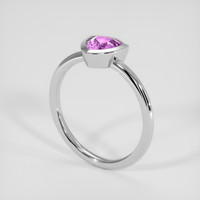 1.24 Ct. Purplish Pink Sapphire Ring, Platinum 950 2
