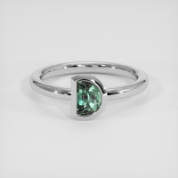 0.59 Ct. Green Sapphire Ring, Platinum 950 1