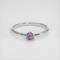 0.23 Ct. Pinkish Purple Sapphire Ring, Platinum 950 1