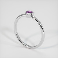 0.23 Ct. Pinkish Purple Sapphire Ring, Platinum 950 2