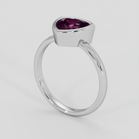 1.80 Ct. Pinkish Purple Sapphire Ring, 10K White Gold 2