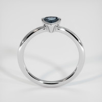 0.88 Ct. Greenish Blue Sapphire Ring, 10K White Gold 3