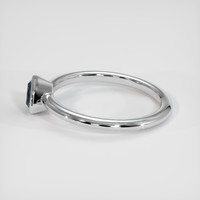 0.88 Ct. Greenish Blue Sapphire Ring, 10K White Gold 4