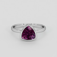 1.80 Ct. Pinkish Purple Sapphire Ring, 14K White Gold 1