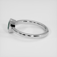 0.59 Ct. Green Sapphire Ring, 14K White Gold 4
