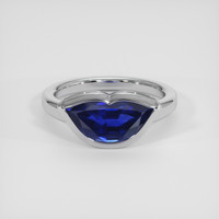 2.51 Ct. Blue Sapphire Ring, 18K White Gold 1