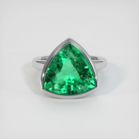 5.66 Ct. Emerald Ring, 18K White Gold 1
