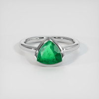 1.71 Ct. Emerald Ring, 18K White Gold 1