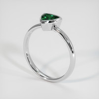 0.82 Ct. Gemstone Ring, 18K White Gold 2