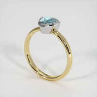 0.87 Ct. Gemstone Ring, 14K White & Yellow 2