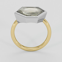 7.46 Ct. Grey Sapphire Ring, 14K White & Yellow 3