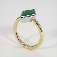 2.13 Ct. Emerald Ring, 18K White & Yellow 2