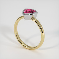 1.24 Ct. Gemstone Ring, 18K White & Yellow 2