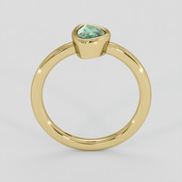 0.87 Ct. Bluish Green Sapphire Ring, 10K Yellow Gold 3